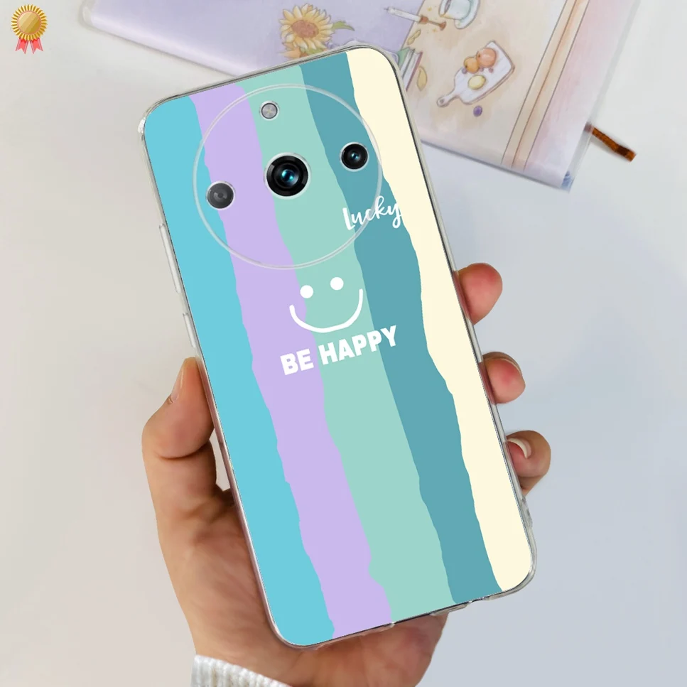 Clear Cute Cartoon Cat Soft Silicone TPU Back Cover