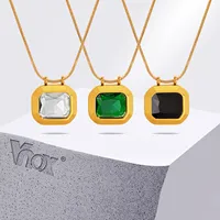 Women’s Geometric Square Pendant Necklace