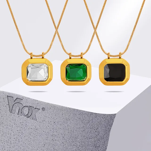 Women’s Geometric Square Pendant Necklace