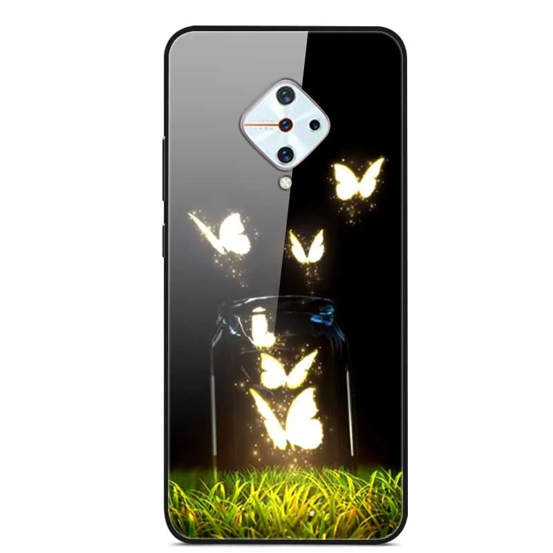 Premium Tempered Glass Back Case with Soft Bumper