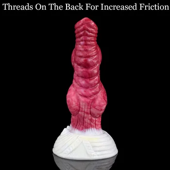 NNSX NEW Dog 4 Knots Dildo with Suction Cup Sexy Toys for Women Animal Spiral Pattern Flexible Silicone Maturbator Sex Shop 2