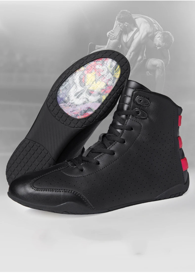 Description Picture 3 of itemwomen Men Boxing boots Wrestling Shoes gear Combat Sneakers gym equipment training fighting boots