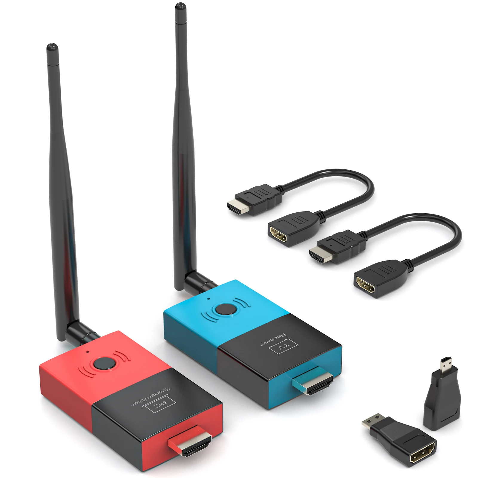 Беспроводной удлинитель HDMI 1080P при 60 Гц, передатчик-приемник, набор Plug and Play, 100-метровая передача, питание от USB, сеть не требуется