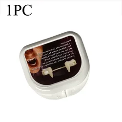 Spooky Retractable Vampire Fangs for Halloween Cosplay and Costume Parties (Burgundy)