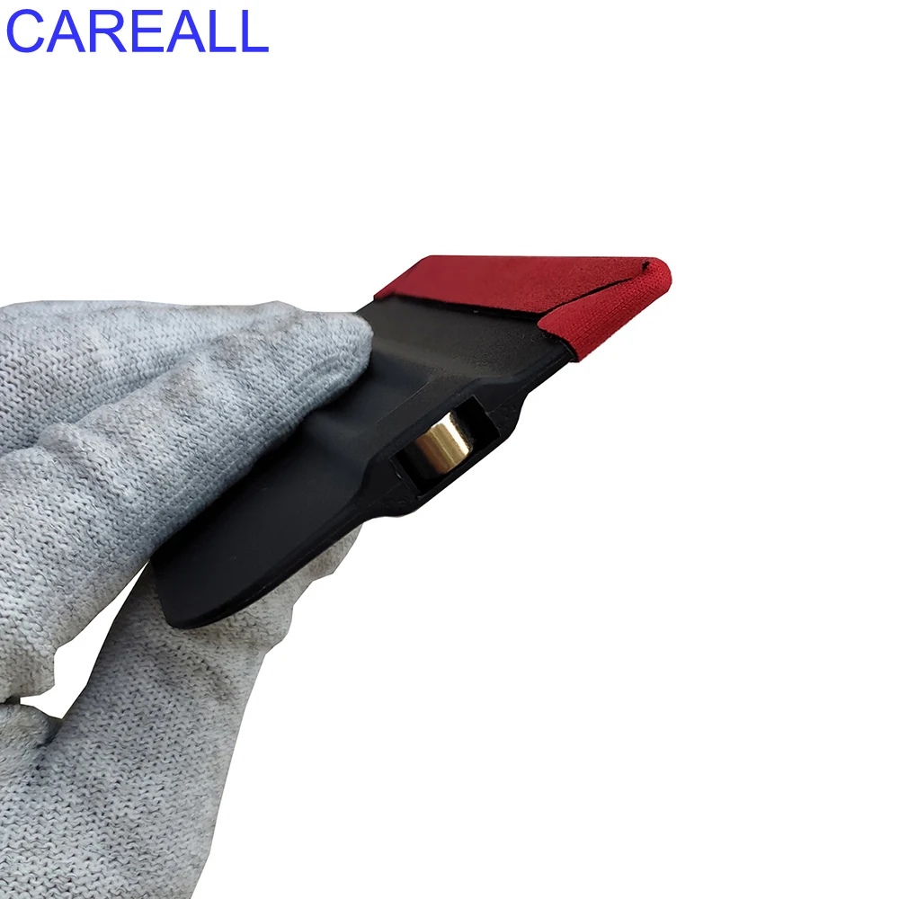 CAREALL 3pcs Car Window Tint Magnet Squeegee Installation Tool Carbon Fiber Film Vinyl Wrap Stickers Decals Suede Felt Scraper vinyl squeegee window tinting squeegee window tint squeegee