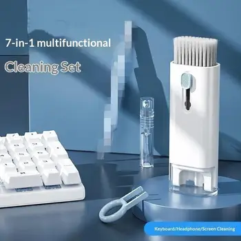 Kit di Pulizia Multifunzione 7 in 1 per Tastiera, Spazzola Facile da Usare, Penna per Auricolari, per Laptop, Telefono, Casa, Scuola