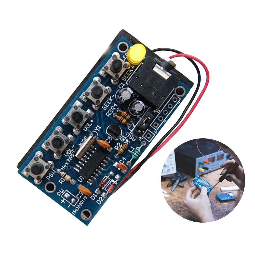 Wireless Stereo FM Radio Receiver Module 76MHz-108MHz FM DIY Electronic Kits Wireless Radio Kit fm radio diy kit