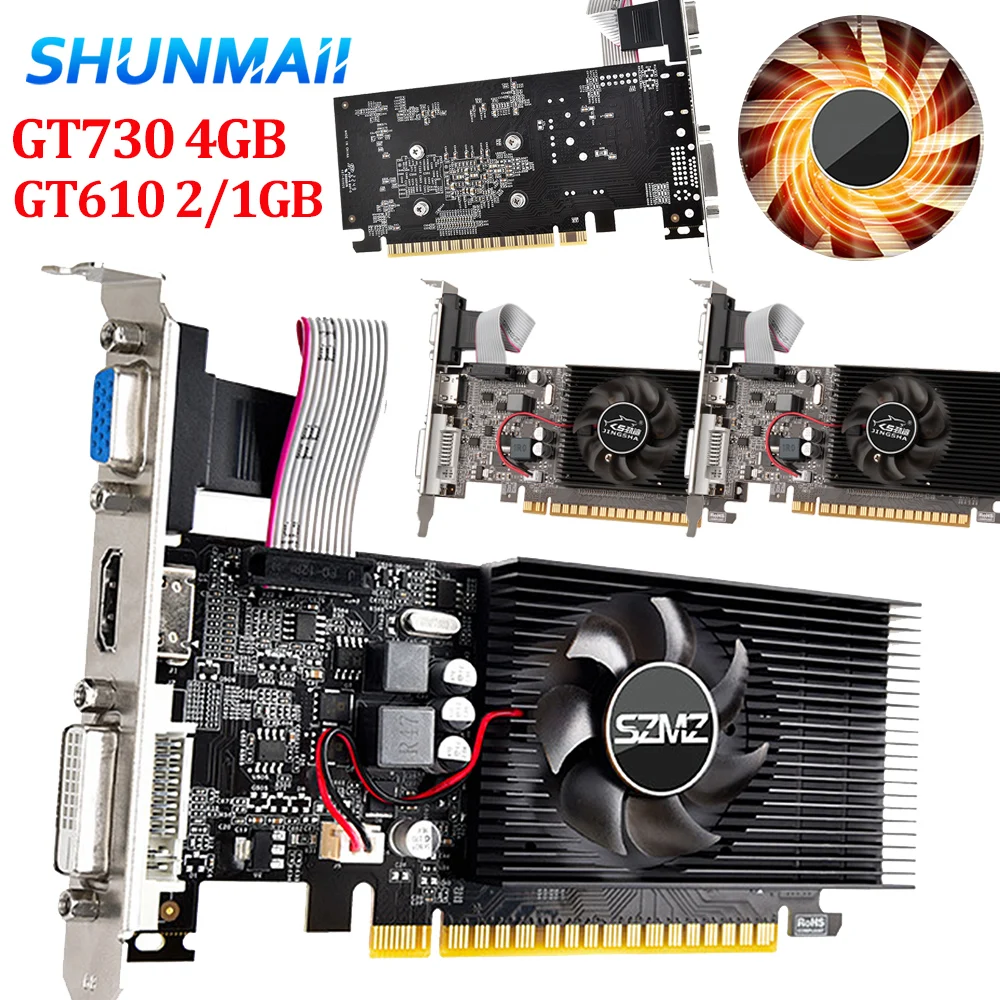 Placa de V deo Gr fica GT730 Computador Desktop Compat vel com HDMI 4GB