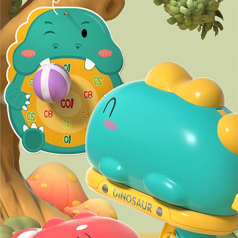 

Children's Dinosaur Ball Gun Cartoon Burst Bullet Shooting With Target Outdoor Interactive Game Soft Toy Battle