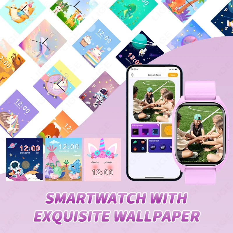 Kids Smart Watch Girls Boys SmartWatch for Kids Smartwatch Gifts for 4-15 Years Old Sports Pedometer Birthday Gift for Children