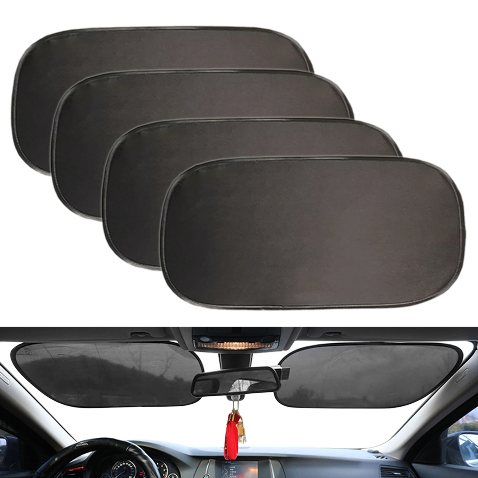 4 Pièces Pare Soleil Voiture, Protection Soleil Voiture Magnétiques pour  Béb Bloquer Les Rayons UV, Pare-Soleil Vitres Arrière Latérales Universelle