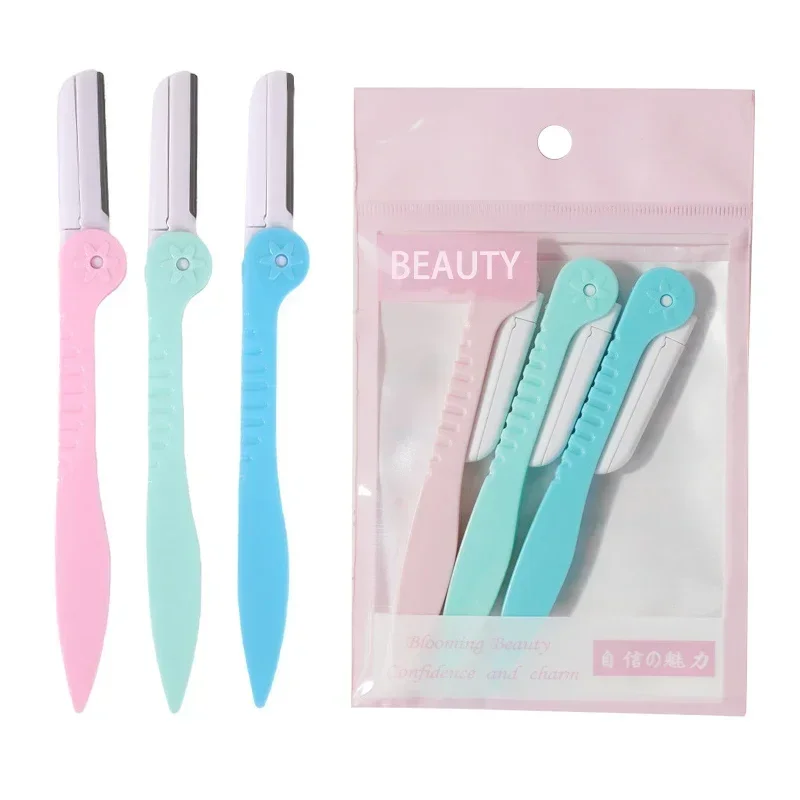 Safe Folding Ladies Eyebrow Trimmer Blade Shaver Anti-Scratch Razor 1/3pcs Makeup Tools Face Razor Women