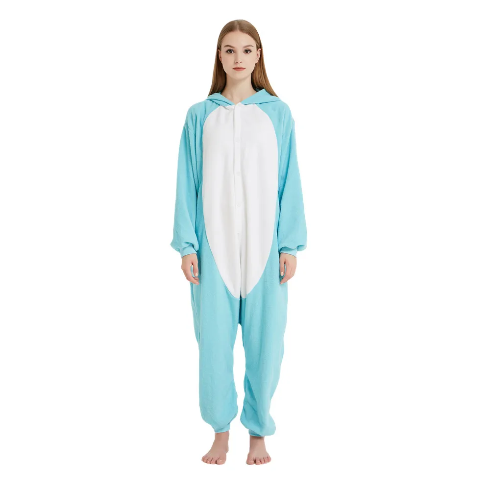 Blue Elephant Animal Kigurumi Onesie Pyjamas For Adult Cosplay Costume for Halloween Carnival Party