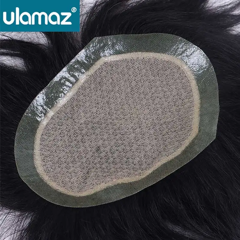 Silk Base & Skin Toupee Natural Scalp Male Hair Prosthesis Undetectable Base Man Wig Hair Replacment System Unit Men's Wigs human hair toupee