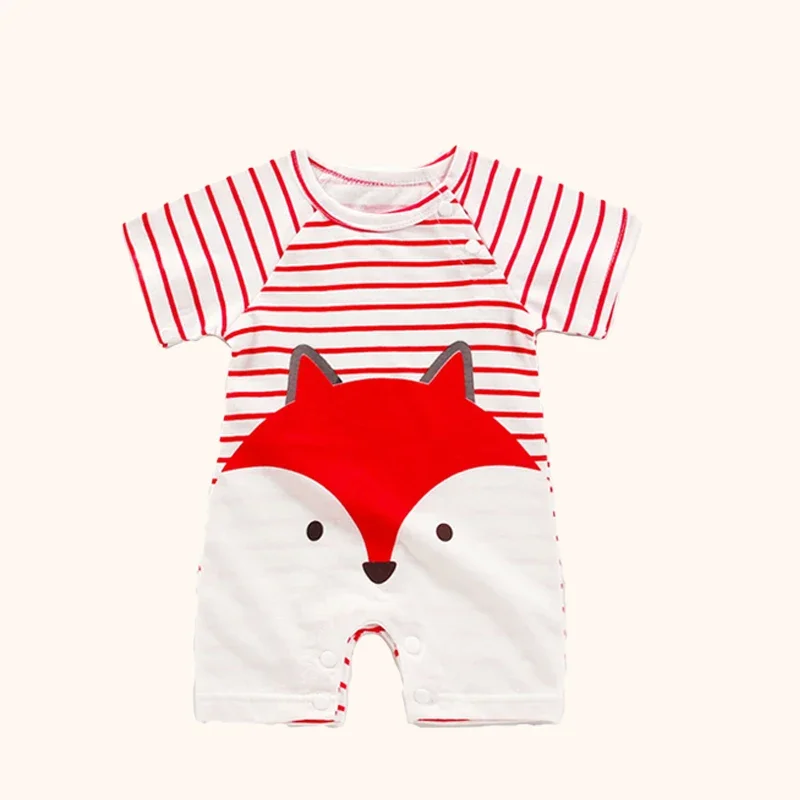 Newborn Baby Clothing Boy Girl baby clothes items Cotton Bodysuit Summer Short Sleeve Romper Infant Toddler sleepwear 4