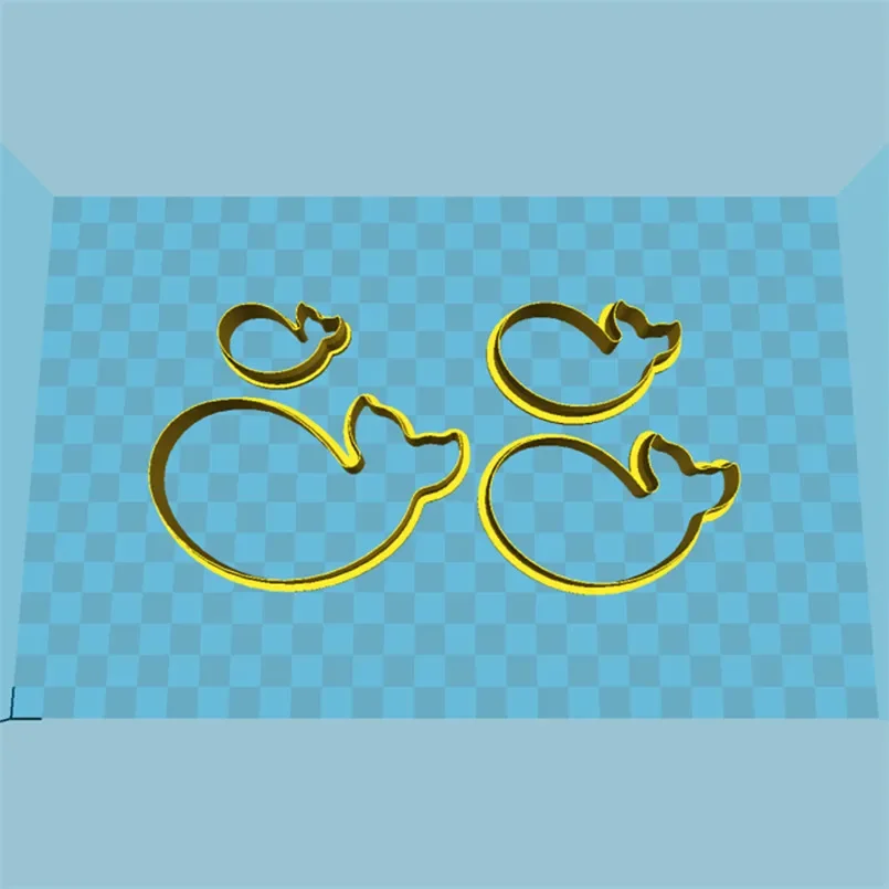 Cookie cutter baking mold four specifications cartoon sea animals plastic mold cake fondant tool sushi fruit cutter