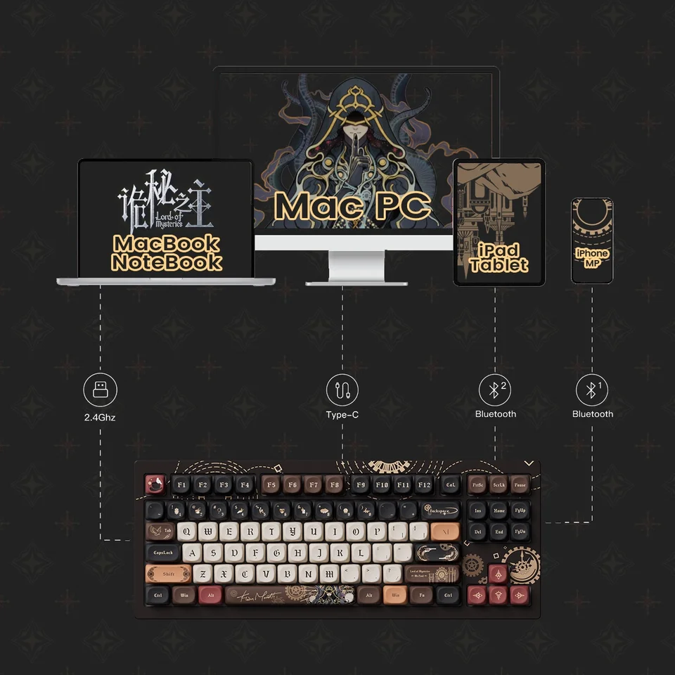 Akko 5087B V3 Lord of Mysteries Tri-mode Mechanical Keyboard 80