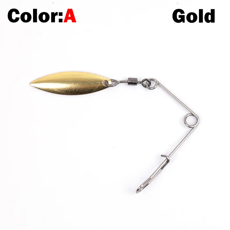OUTKIT 10 Stück 1,2 g Spinner Angelköder Köder Löffel Swisher Buzzbait Bass Draht Köder Popper Vib Spinnerbait Köder Tackle Barb Pesca – Detail 9