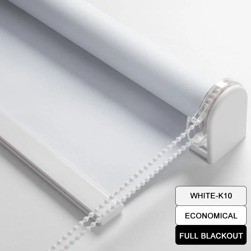 TIPIACE 수동 롤러 블라인드 100%, 사무실 주방 침대 방 창문용, 전체 정전, 원단 커튼, 맞춤형 크기 