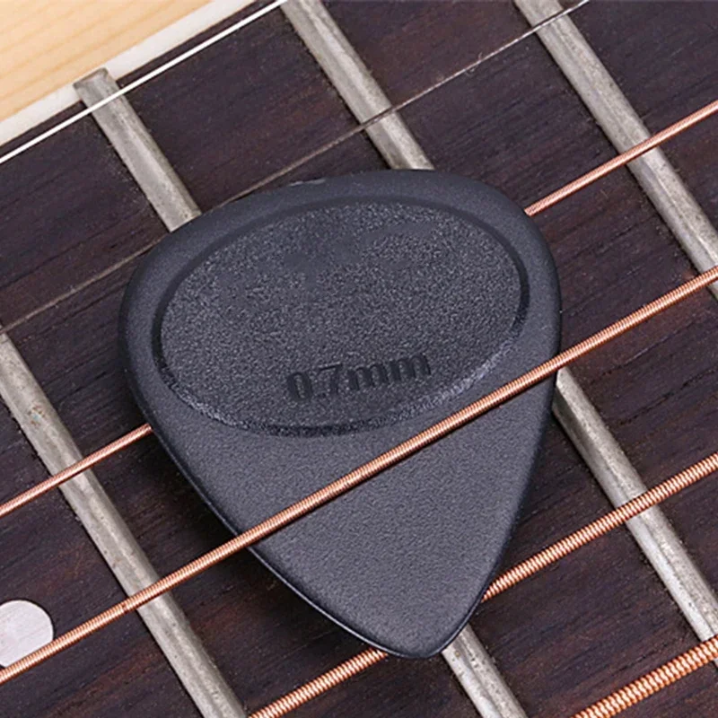 10pcs 0.7mm Guitar Pick Plectrum Acoustic Electric Toughness Anti Slip Design For Guitar Bass Ukelele Players PA Nylon Picks