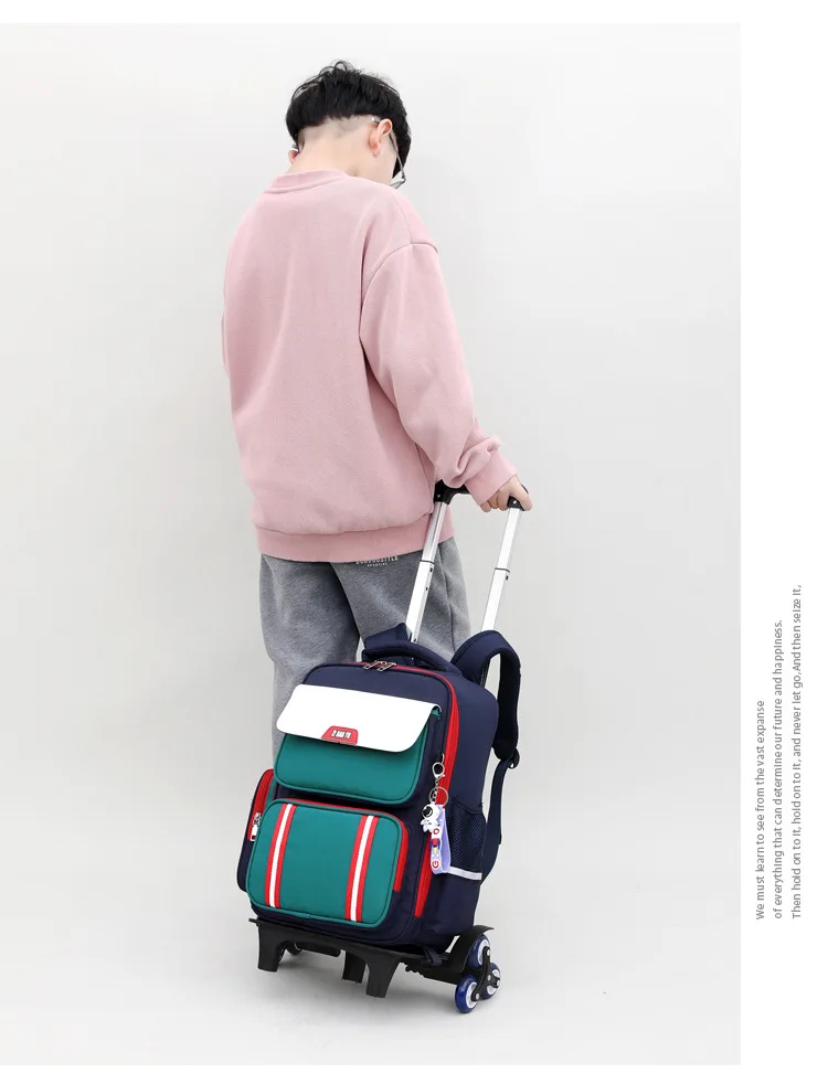Student Rolling Backpacks for Primary School Children Trolley School Backpack Wheeled Bag Back To School Backpacks with Wheels 6