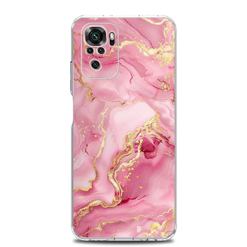 Clear Soft TPU Watercolor Marble Phone Case