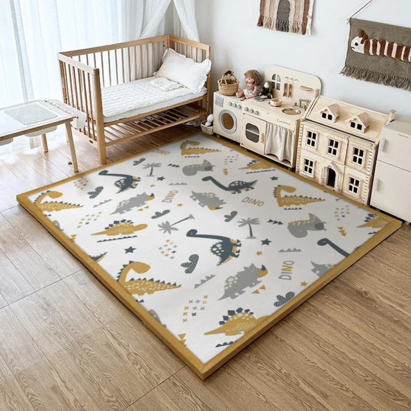Floor mat living room cartoon thickened household anti-drop climbing mat children's reading area tatami