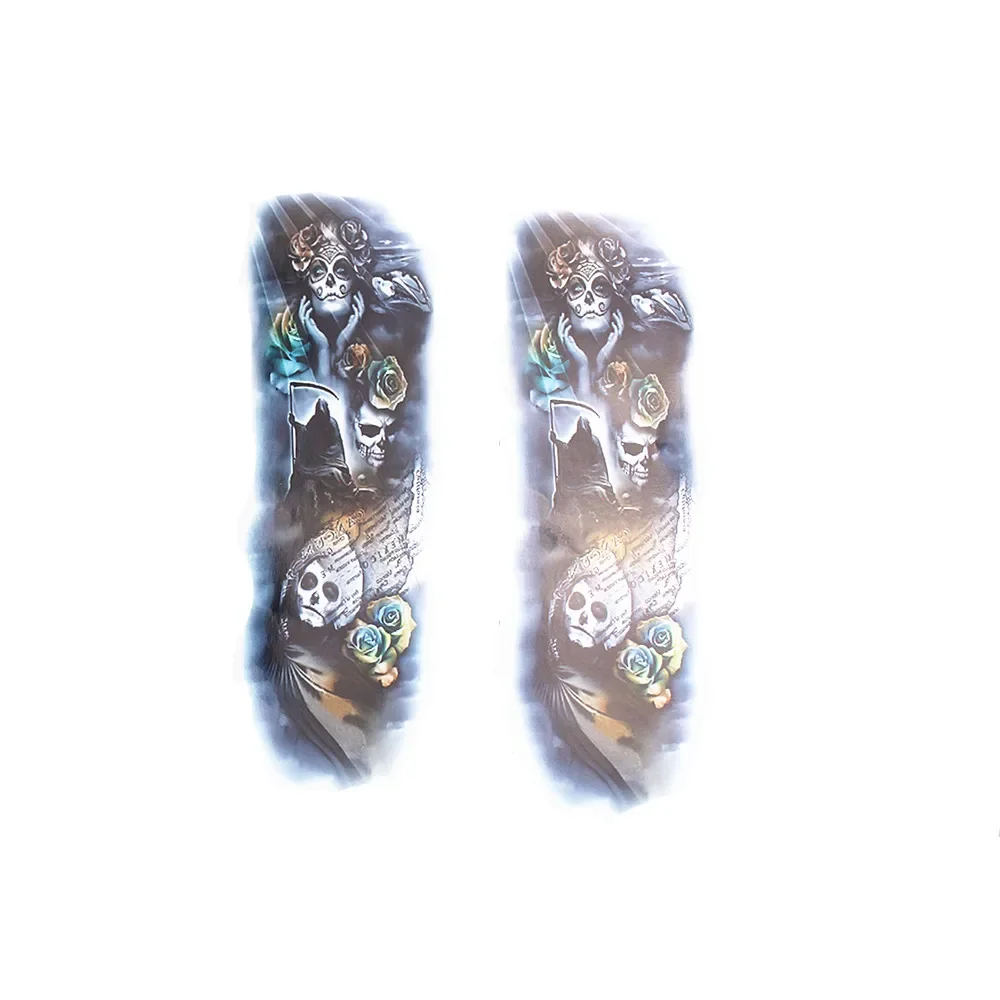 

2PCS Universal Front Fork Skull Sticker Motorcycle Decorate Badge Decal Bobber For Harley Honda Suzuki Kawasaki