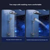 Piano Keys Bathroom Shower System Intelligent LED Temperature Display Shower Suit Bathtub Gray Rain Mixer Shower Faucet Full Set 2
