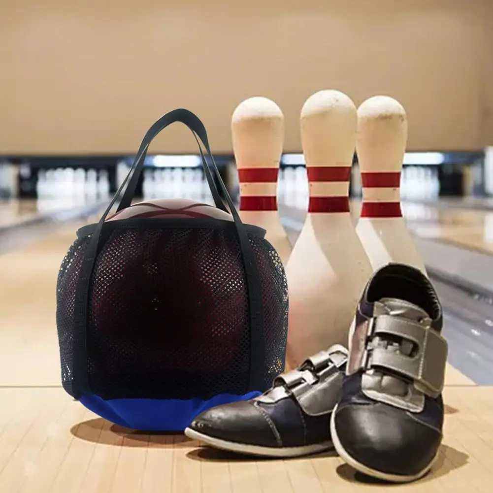 Bowling Mesh Bag Single Ball Tote Bag With Handle Bowling Ball Holder Sports Equipment Storage Net For Gym Outdoor 볼링 가방