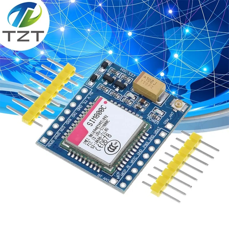 Модуль TZT SIM800C GSM GPRS 5 В/3,3 в TTL макетная плата IPEX с Bluetooth и TTS для Arduino STM32 C51 для Arduino