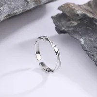 Fashion 925 Sterling Silver Simple Twisted Wire Rings For Women Wedding Fine Jewelry Gift Wholesale - Image 2