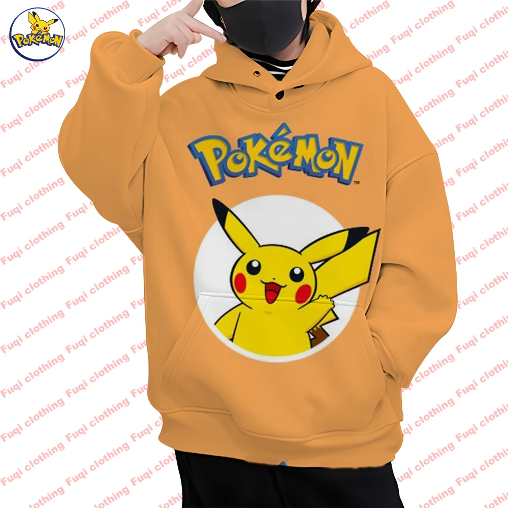 

Худи для ролевых игр серии Picachu, Мужская Осенняя толстовка с 3D принтом, Свитшот унисекс, уличный Повседневный пуловер