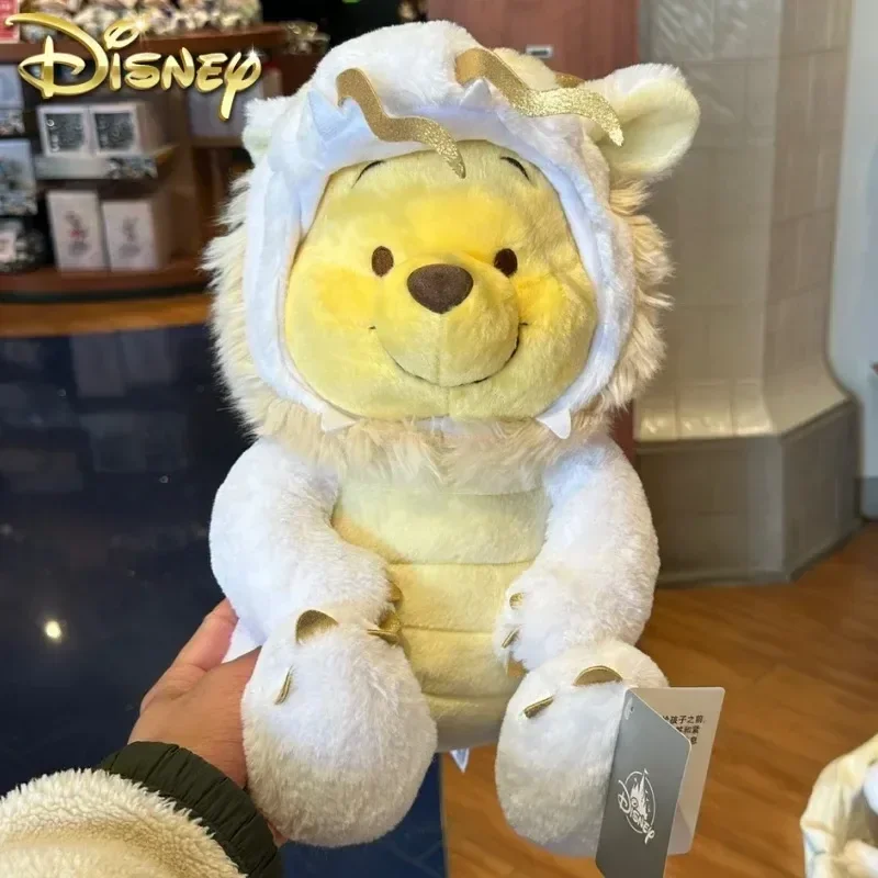 

New Original Disney Year Of The Dragon Winnie The Pooh Piglet Tiger Plush Doll Kawayi Soft Cushioned Pillows Toys Festival Gifts