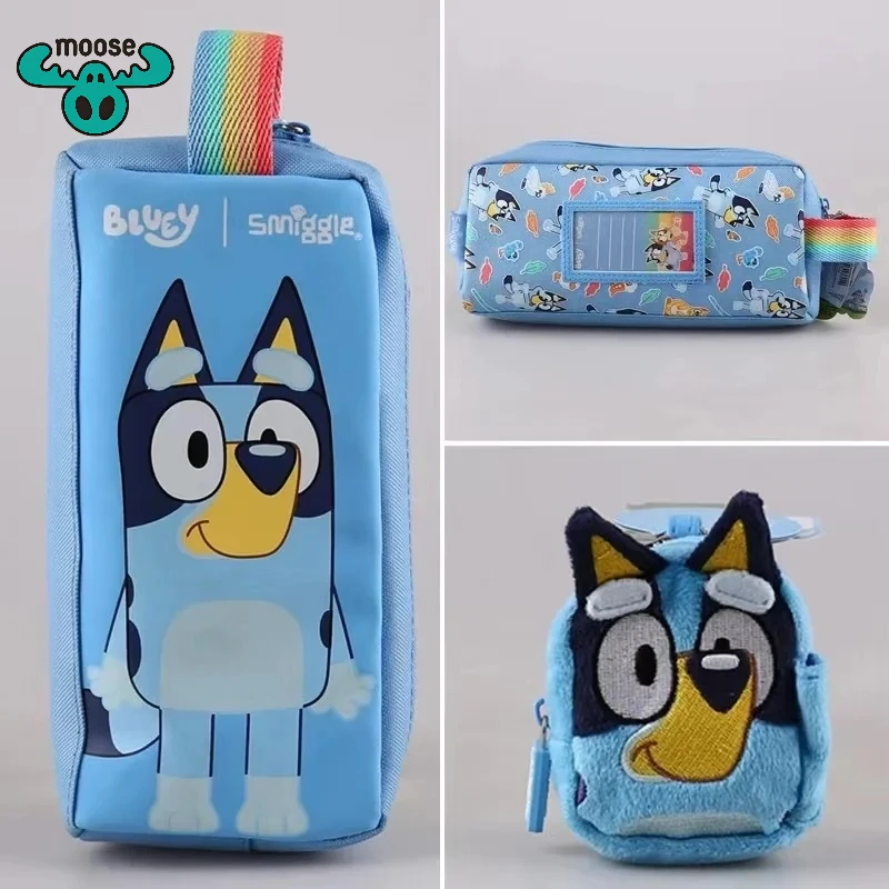

Новый мультяшный Кошелек для монет Bluey, периферийные канцелярские принадлежности для студентов, портативная вместительная сумка для ручек, обучающая сумка, подарок для детей