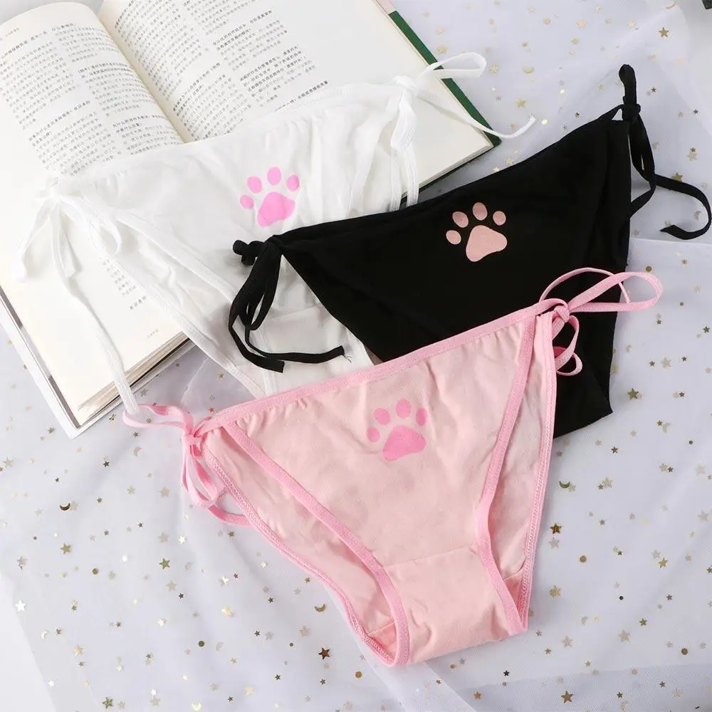 Low Waist Animation Lingerie Strap Lolita Women's Panties Briefs Underwear Cute Claw