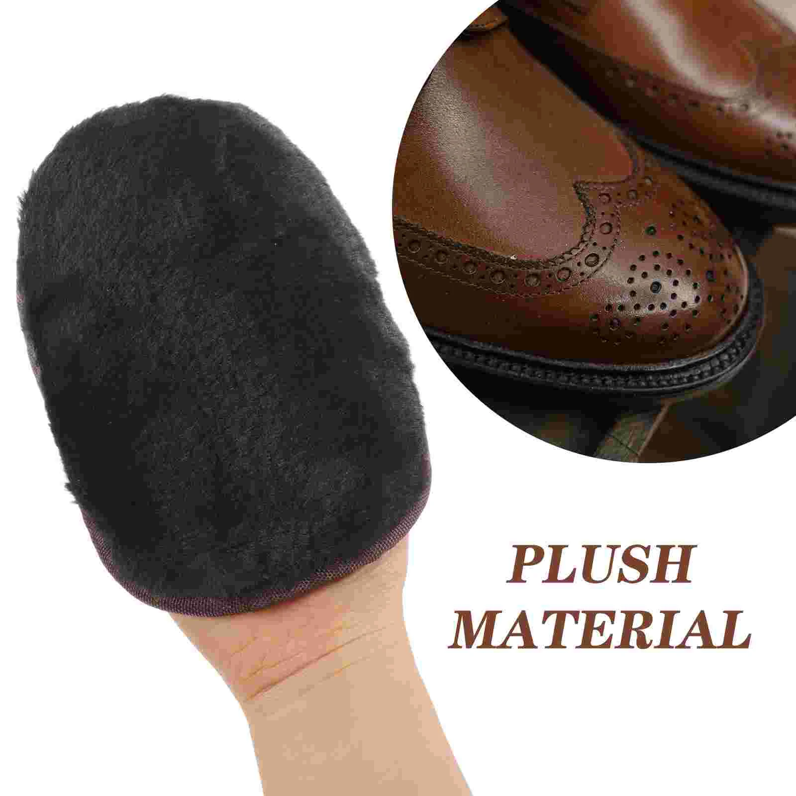 Shoe Polishing Gloves Cleaning Wipes Travel Cloth Shaped Sneaker Cleaner Shoes Imitation Lamb Plush shoe cleaner shoe cleaning kit shoe shining tool