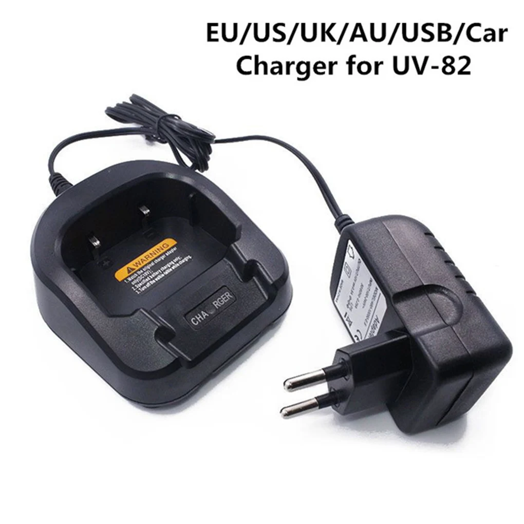 100-240V Walkie Talkie Two Way Radio Battery Charger Replacement for Baofeng UV-82 UV-82HX UV-82HP EU US Plus baofeng uv 82 battery charger led ch 8 for walkie talkie bl 8 pofung uv82 uv 82hx uv 82hp uv 82l two way radio uv82 plus
