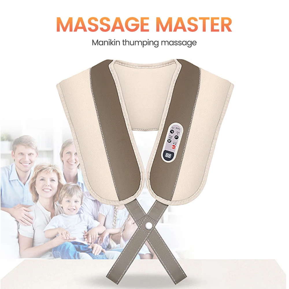 

U Shape Electrical Massage Shawl Electrical Shiatsu Body Shoulder Neck Massager 4D Kneading Car/Home Massage Shawl Muscle Relax