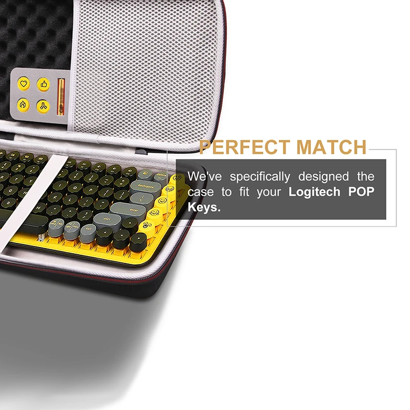 Ltgem Eva Case Duro para Logitech Pop Chaves Teclado sem Fio Mecânico Daydream Hortelã Viagem Bolsa de Armazenamento de Transporte - Imagem 3