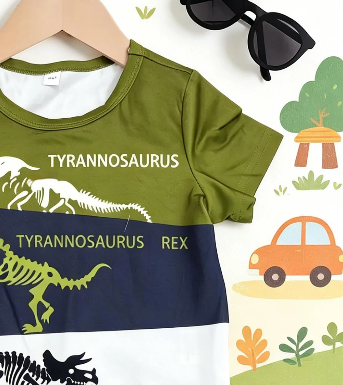 Boys Dinosaur Shorts Set 4