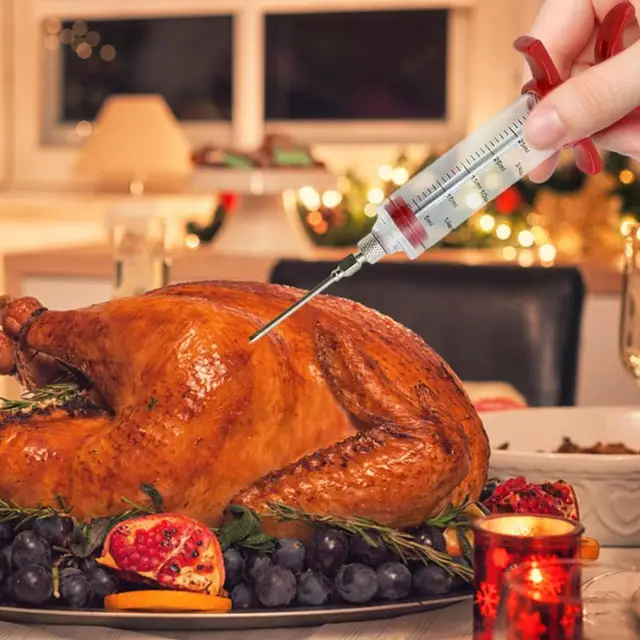 Bbq Húsfecskendők Pácos Szósz Injektor Pulyka Pác Fűszerfecskendők Hús Ízű Tű Konyha Grillezés Grillező Eszköz - Image 3
