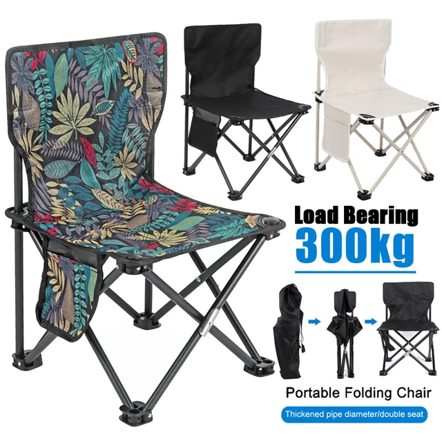 Portable Camping Stool Folding Fishing Chair Small Foldable Chair for  Outdoor Hiking Gardening BBQ Beach with Carry Bag - AliExpress