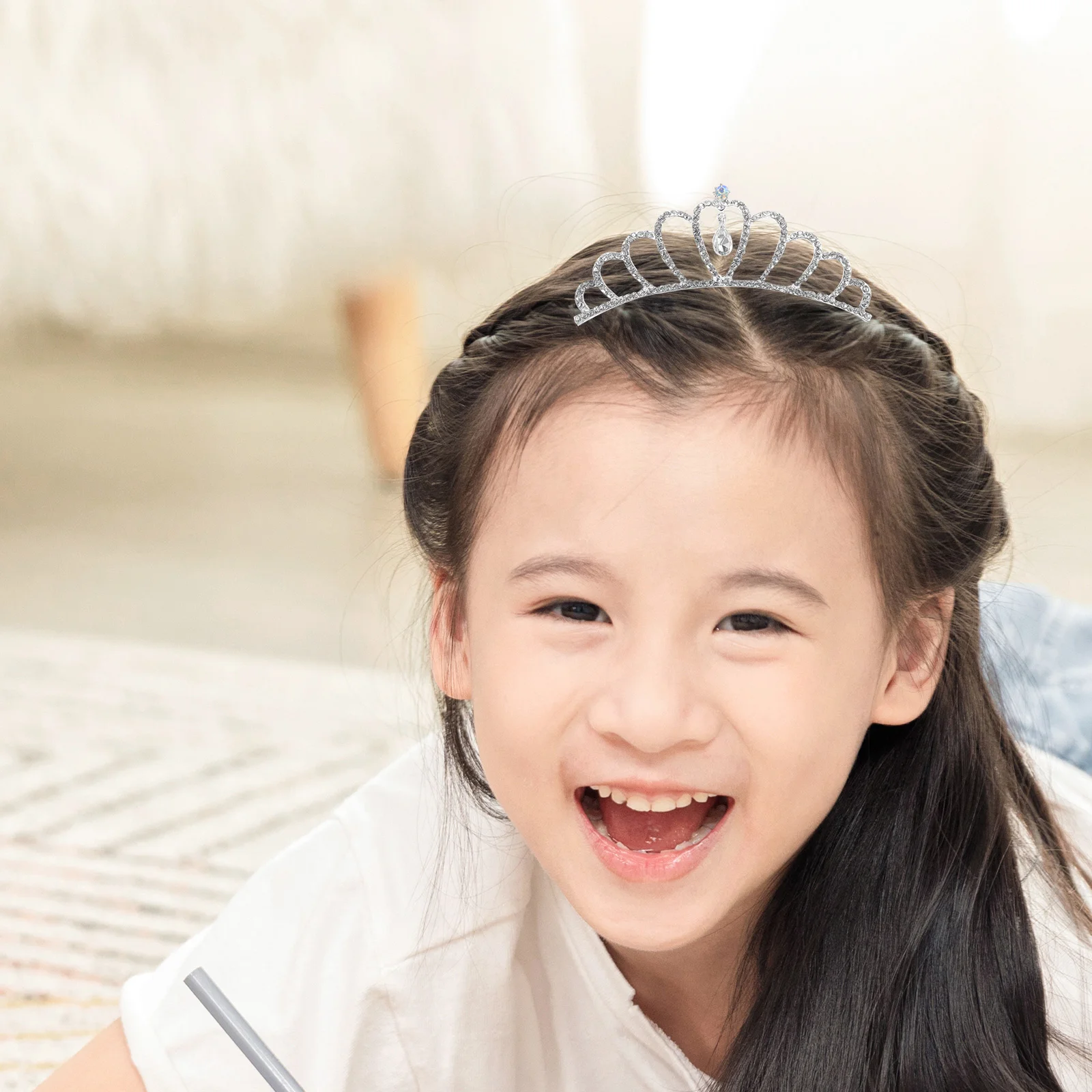 

Decorative Crown Hair Comb Girl Crown Hair Comb Rhinestone Crown Hair Comb for Party