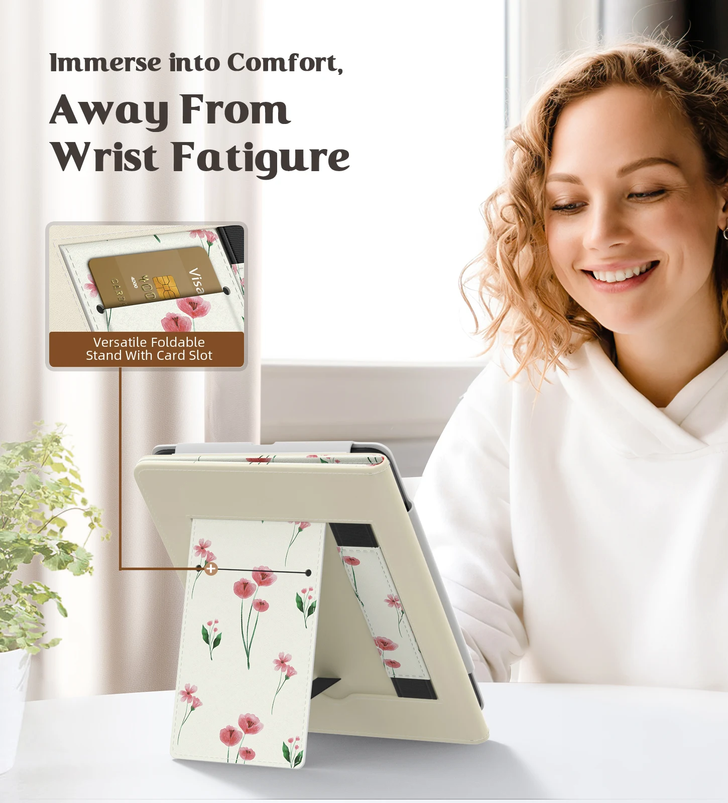 MoKo Case for 7"/6.8" Kindle Paperwhite(12th/11th Gen-/)and Kindle Colorsoft Signature Edition Slim PU Shell Cover Cas kindle case
