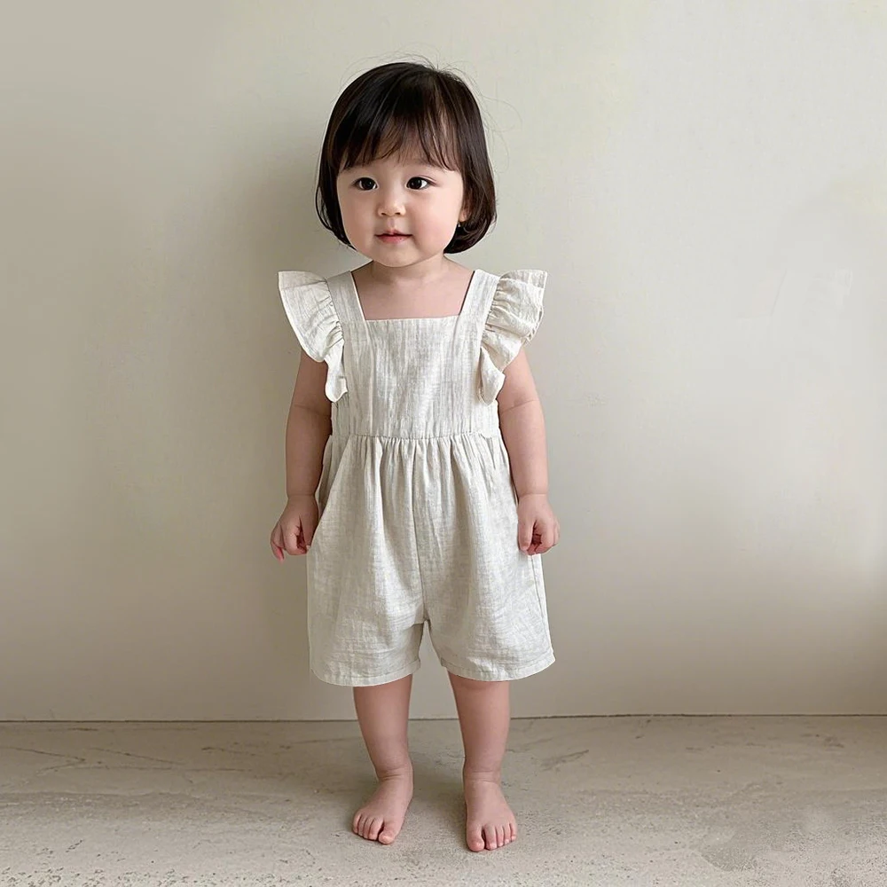 2025 Summer Newborn Baby Girl Romper Clothes Toddler