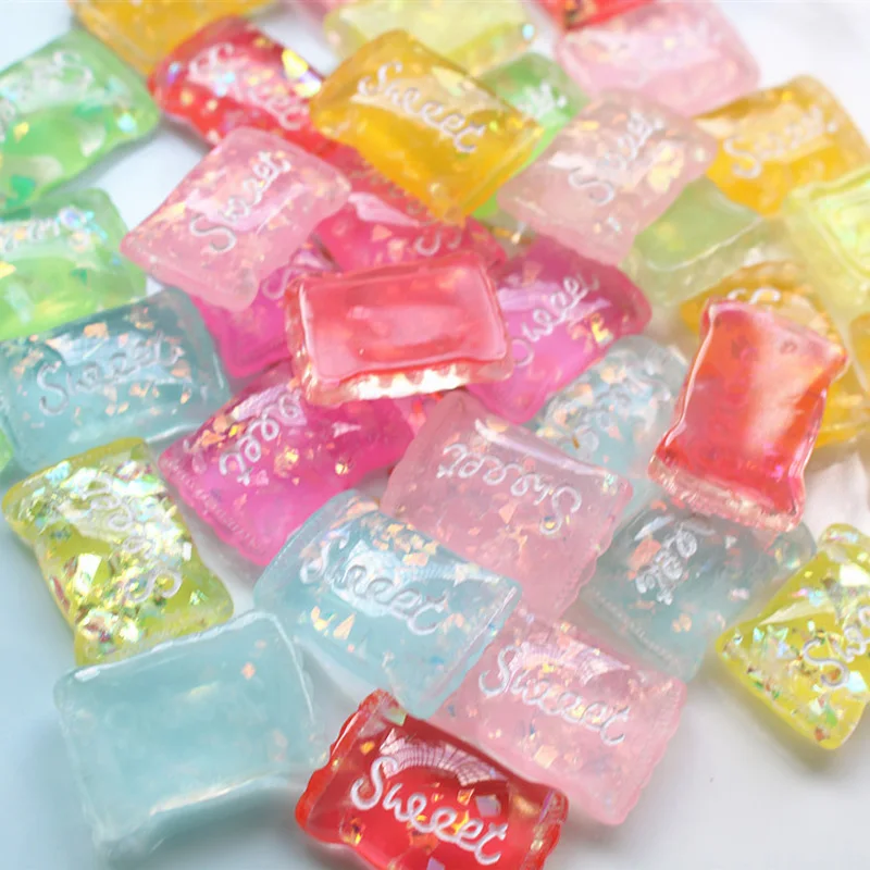 

10Pcs New Cute kawaii Candy Flat Back Dessert Resin Charms Cabochons Scrapbooking DIY Jewelry Craft Decoration Accessories