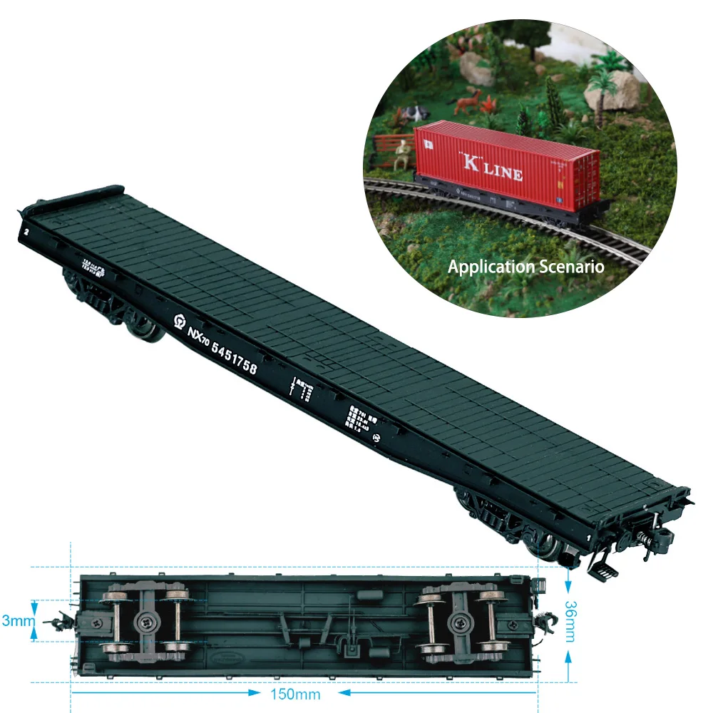 TrainFlatbedModel187NX17KFlatbedTransportVehicleOrangutanTrain