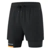 New For 2024 Summer Fake Two Piece Men'S Beach Quick Dry Running Sports Board Black Shorts Casual Oversize 8XL 9XL Pants Trouers 1