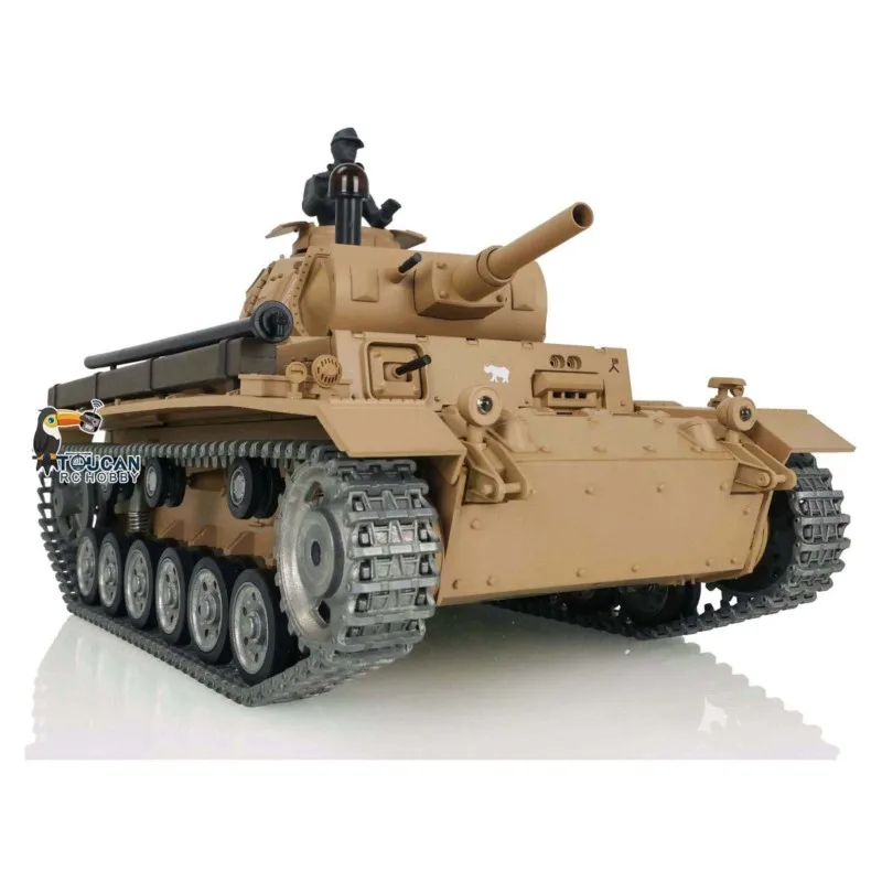 헝롱 1/16 7.0 프로 버전 팬저 III H RTR RC 탱크 3849 3848 메탈 트랙 휠 스틸 스프로킷 BB 슈팅 옐로우 TH17369